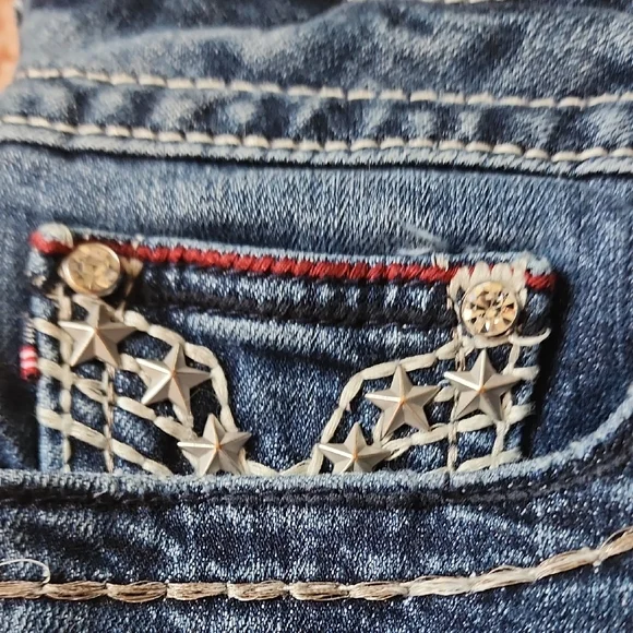 Vigoss Blue Jean Shorts Distressed Cut-Off Hem - Picture 8 of 11